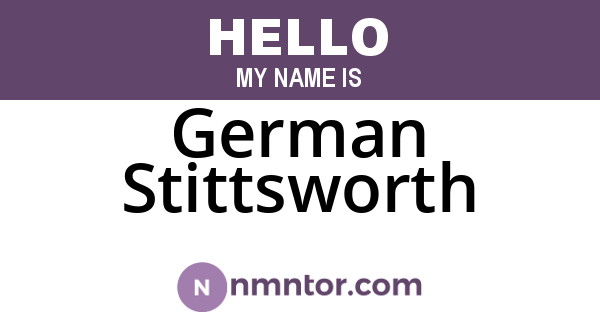 German Stittsworth