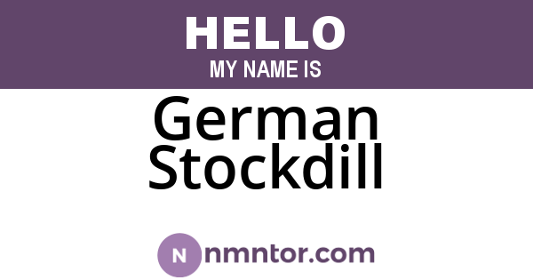 German Stockdill