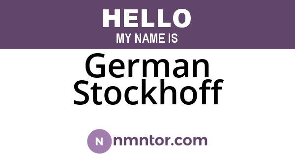 German Stockhoff