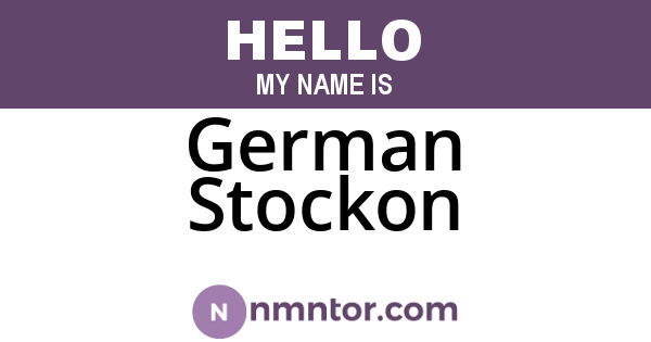German Stockon