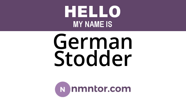 German Stodder