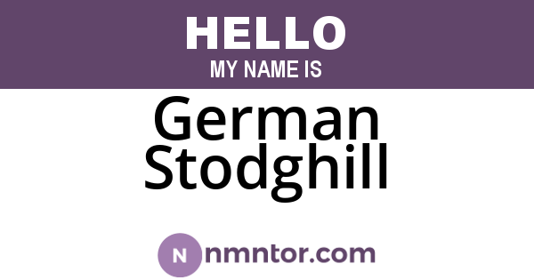 German Stodghill