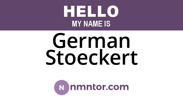 German Stoeckert