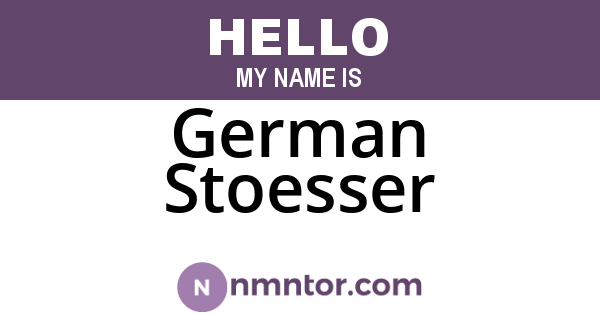 German Stoesser