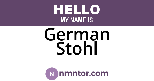 German Stohl