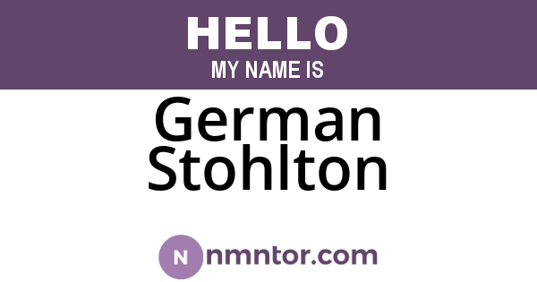 German Stohlton