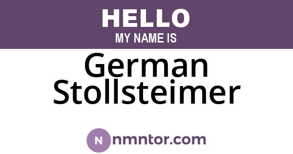German Stollsteimer