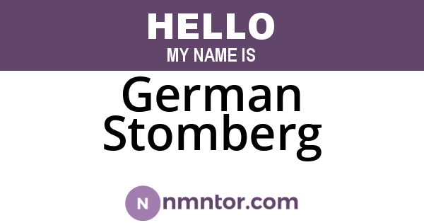 German Stomberg