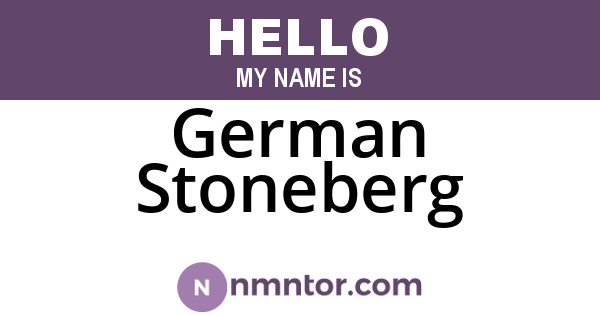 German Stoneberg