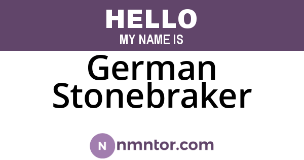 German Stonebraker