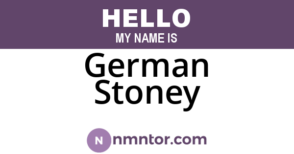 German Stoney