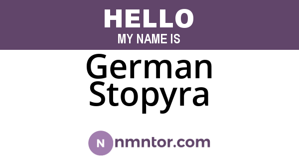 German Stopyra