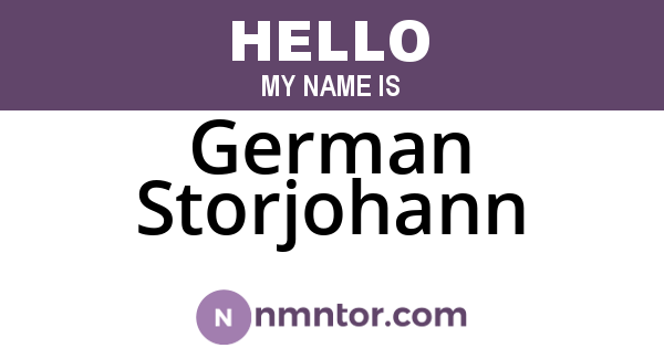 German Storjohann