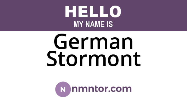 German Stormont