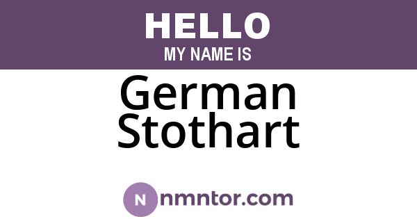 German Stothart