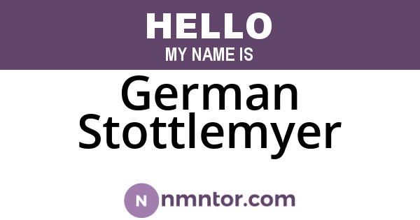 German Stottlemyer