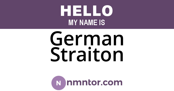 German Straiton