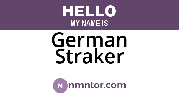 German Straker