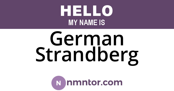 German Strandberg
