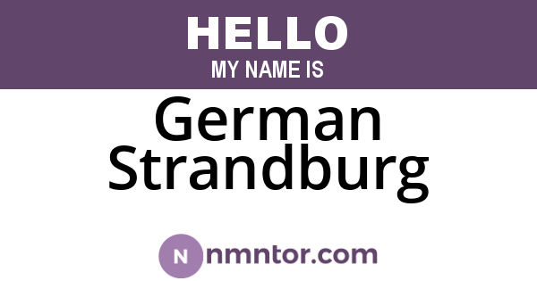 German Strandburg
