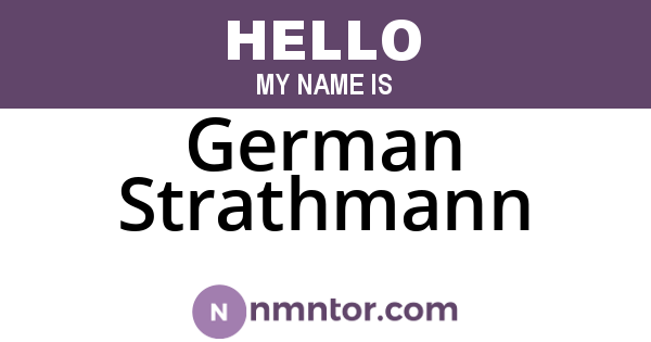 German Strathmann
