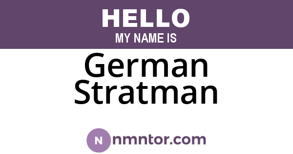 German Stratman