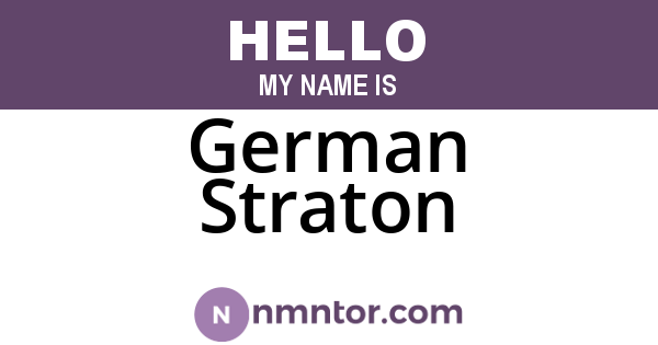 German Straton