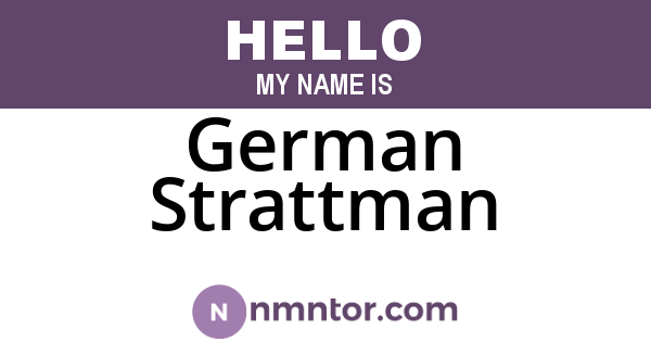 German Strattman