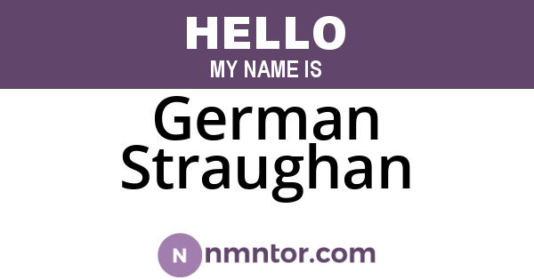 German Straughan