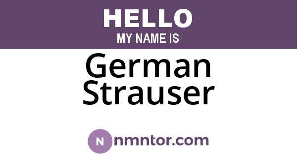 German Strauser