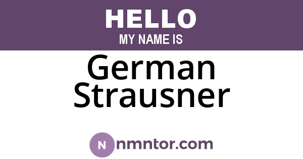 German Strausner