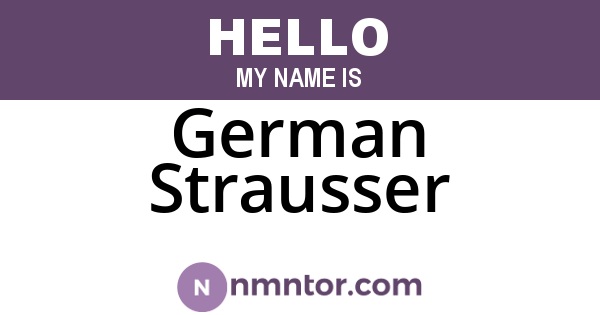 German Strausser