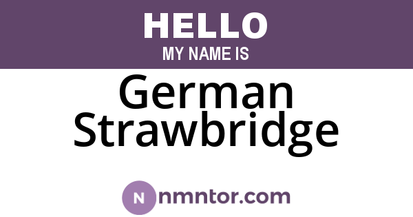 German Strawbridge