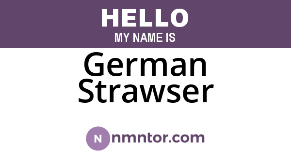 German Strawser