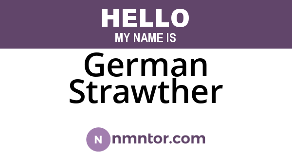 German Strawther