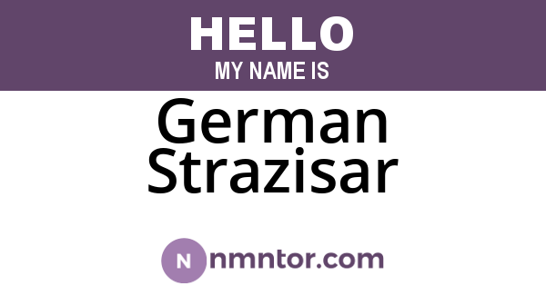 German Strazisar