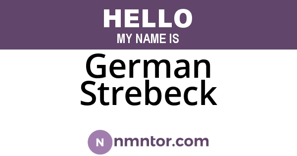 German Strebeck