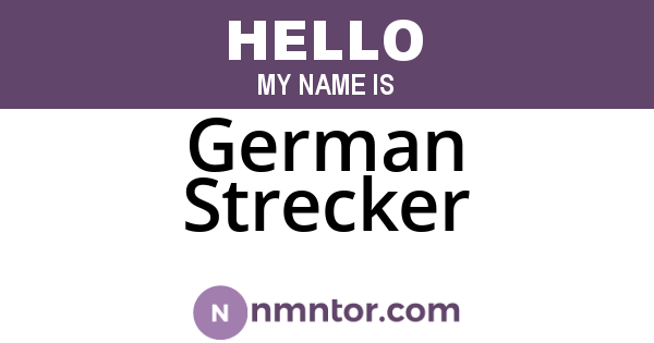 German Strecker