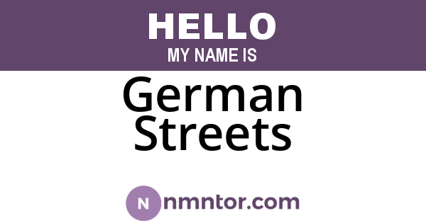 German Streets