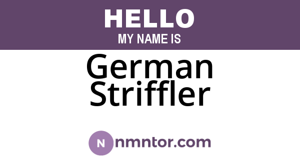 German Striffler
