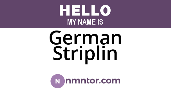 German Striplin