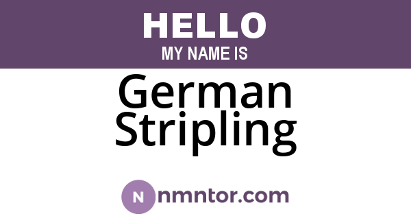 German Stripling