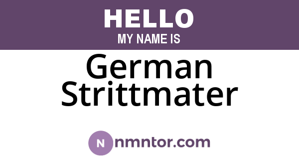 German Strittmater