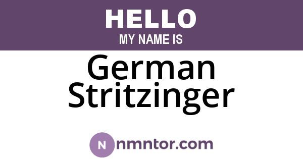 German Stritzinger
