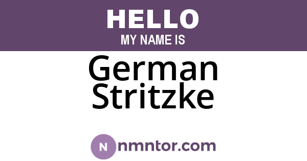 German Stritzke