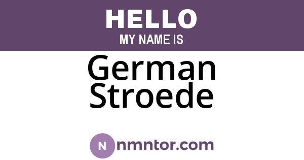 German Stroede