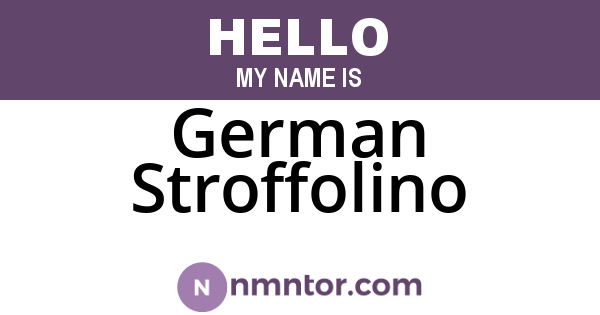 German Stroffolino