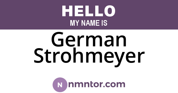 German Strohmeyer