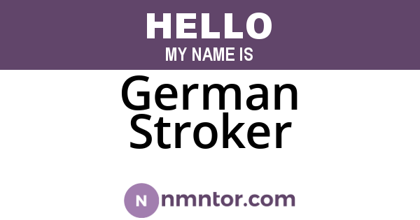 German Stroker