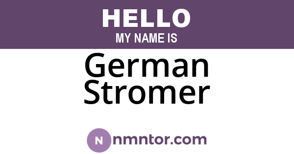 German Stromer